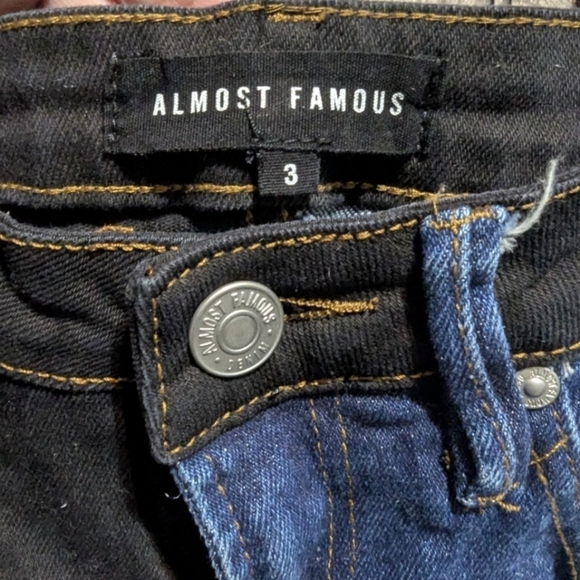 Almost Famous size 3 jeans in black/white with tapered ankle - Picture 3 of 13